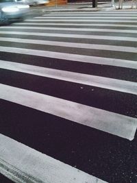 Zebra crossing on road