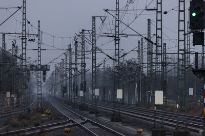 Railroad tracks against sky