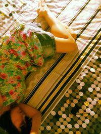 Woman relaxing in sunlight