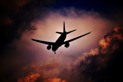 Airplane flying in sky