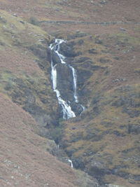 High angle view of waterfall