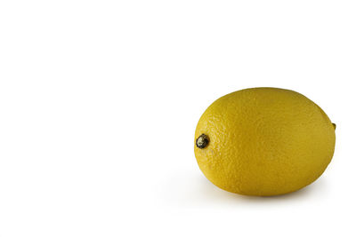 Close-up of orange fruit against white background