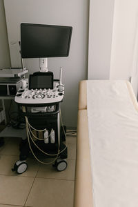 High angle view of typewriter