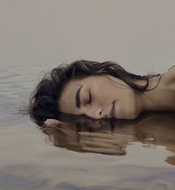 Portrait of woman in the water