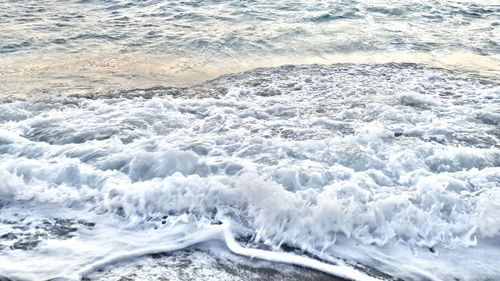 Aerial view of sea waves