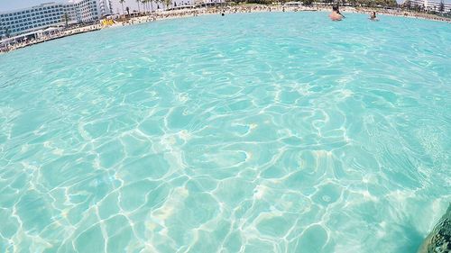 High angle view of swimming pool