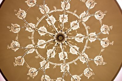 Low angle view of chandelier