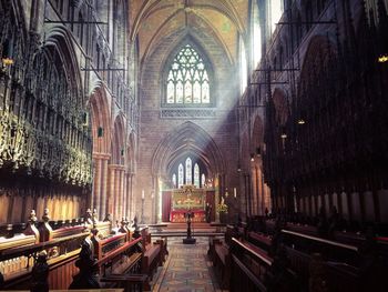 Interior of chester cathedral