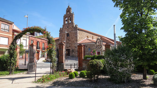 Exterior of buildings against sky in city