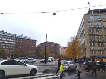 City street against sky