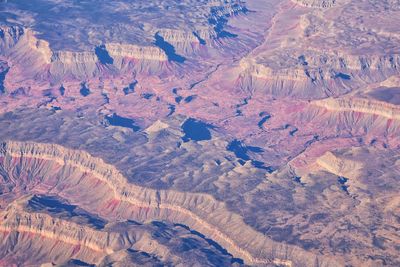 Aerial view of arid landscape