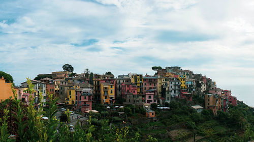 Residential buildings against sky