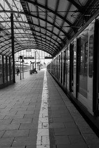 Train at railroad station platform