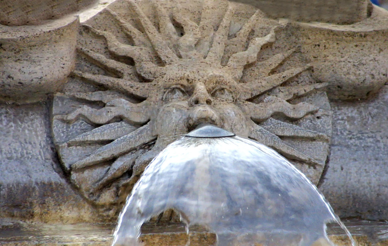 Large stone fountain