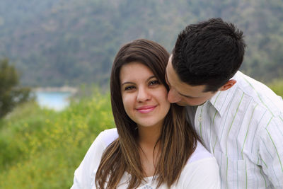 Portrait of a smiling young couple