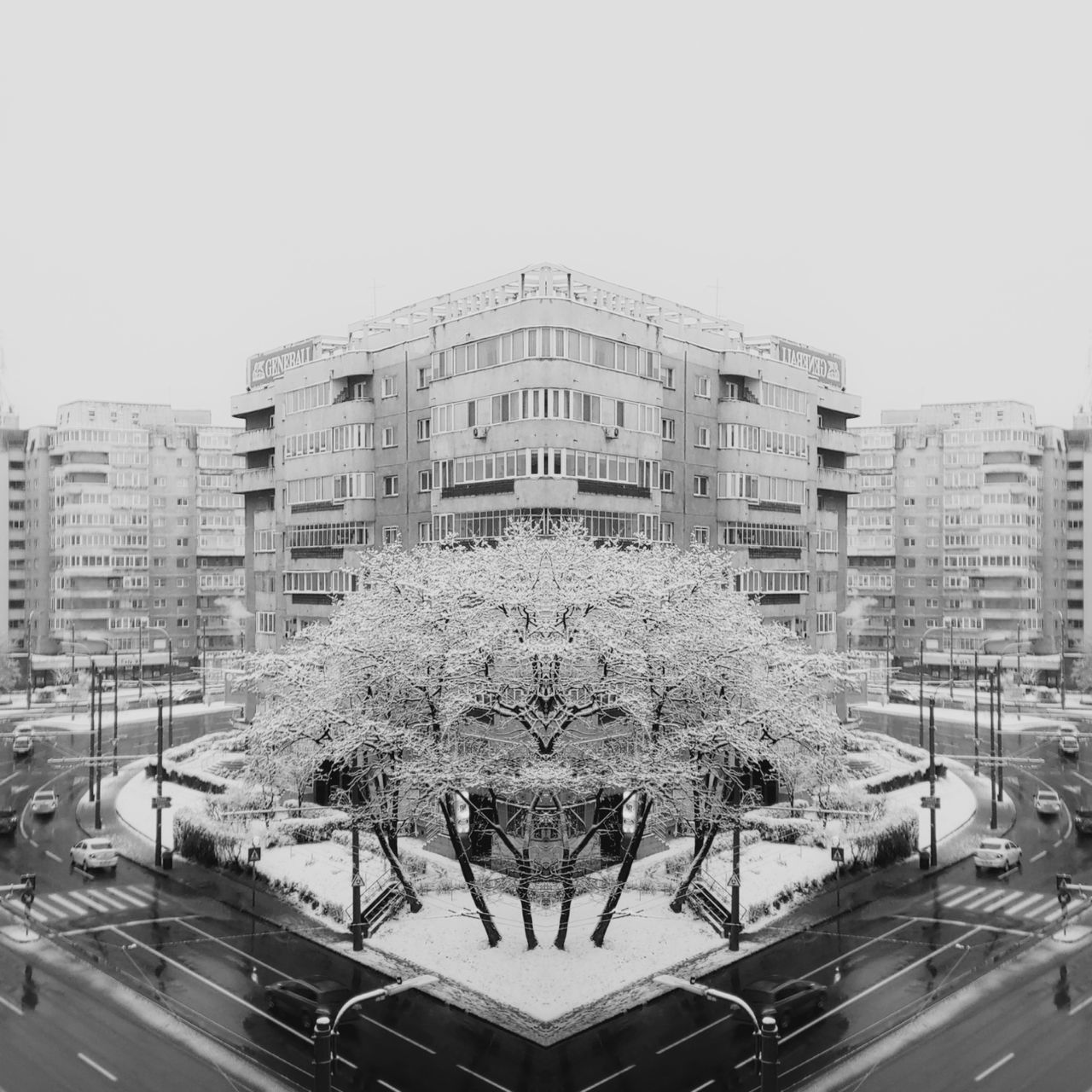 PANORAMIC VIEW OF BUILDINGS AND CITY AGAINST CLEAR SKY