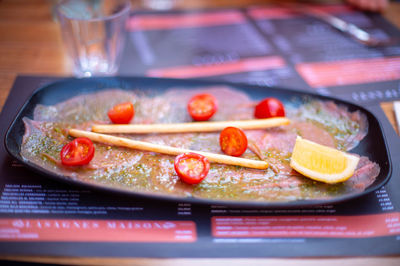 Close-up of food in plate