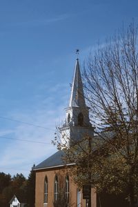 Low angle view of building against sky