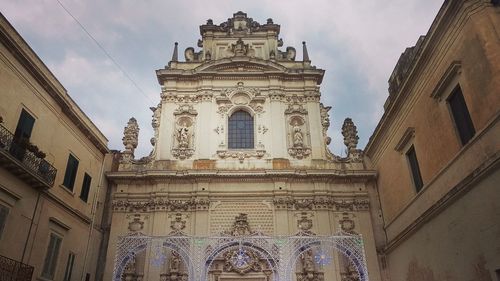 Low angle view of historical building against sky