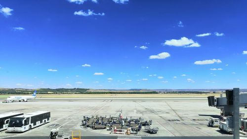 View of airport runway against sky