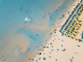 Aerial view of a sandy beach