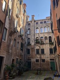 Low angle view of buildings against sky