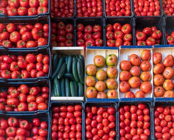 Full frame shot of fruits at market stall