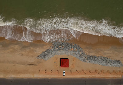 Aerial view of sea shore