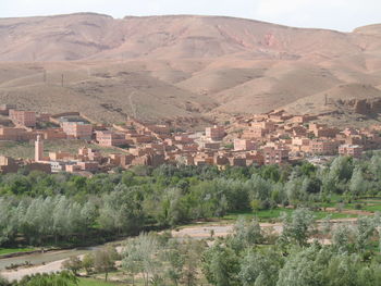 Scenic view of residential buildings in city