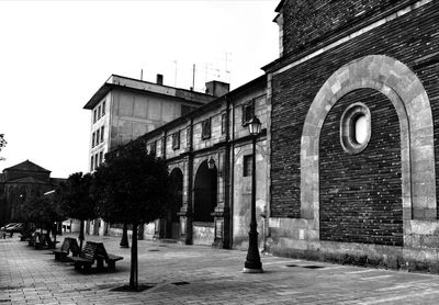 View of old building in city against sky