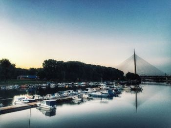 Boats in river