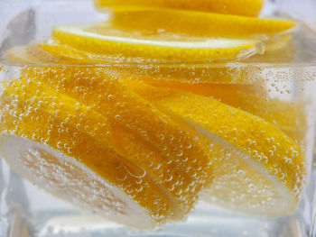 Close-up of drink on glass