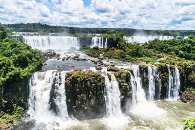 Scenic view of waterfall