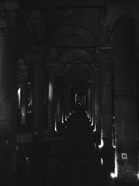 Empty corridor in old building