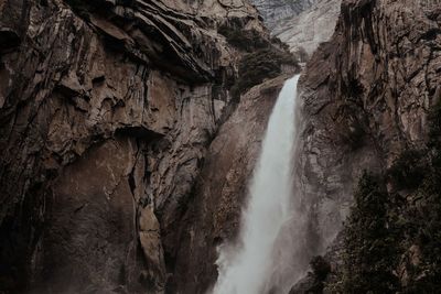 Scenic view of waterfall