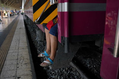 Train at railroad station