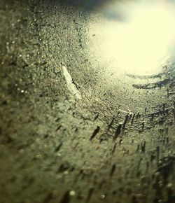 Close-up of water drops on glass