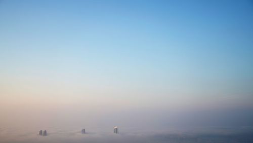 Scenic view of clear sky at sunset