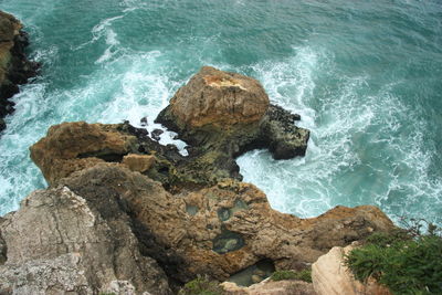 Rocks in sea