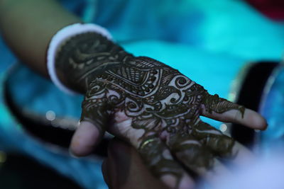 Close-up of human hand