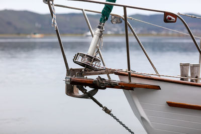 Close-up of boat in sea