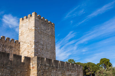 Low angle view of historic building against sky