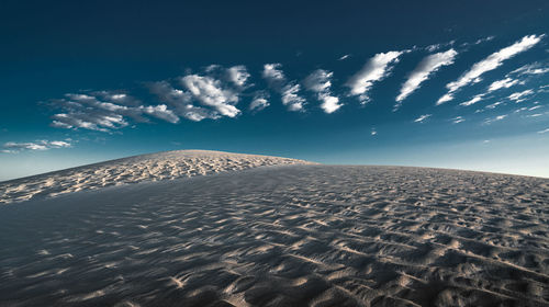 Scenic view of desert against sky