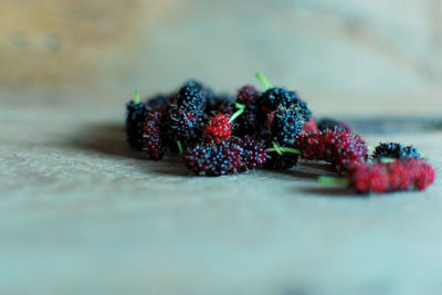 Close-up of berries on table