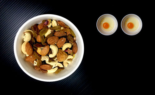 Directly above shot of food in bowl