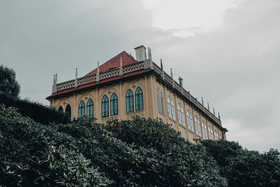 Low angle view of building against sky