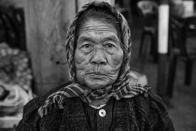 Close-up portrait of senior woman