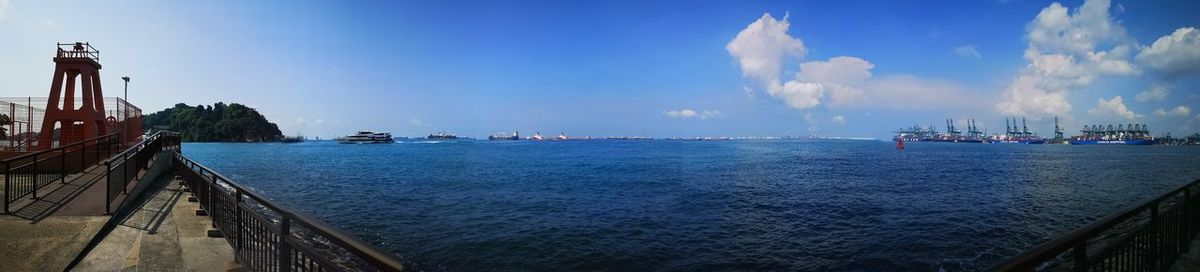 Panoramic view of sea against sky