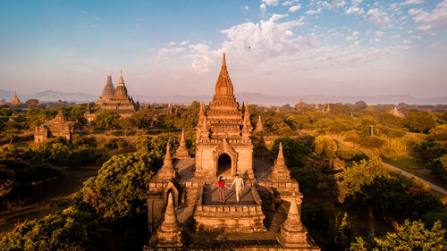 Low angle view of temple