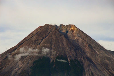 Low angle view of mountain against sky